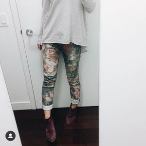 Haute Hippie jean vintage floral printed jeans